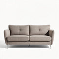 Modern fabric sofa in light brown with stainless steel legs 190 x 90 x 85cm