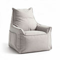 Fabric bean bag chair with pockets for living room comfort gray 80 x 80 x 90cm
