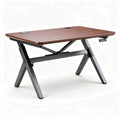 Folding table with wooden surface and metal frame 120 x 60 x 75cm
